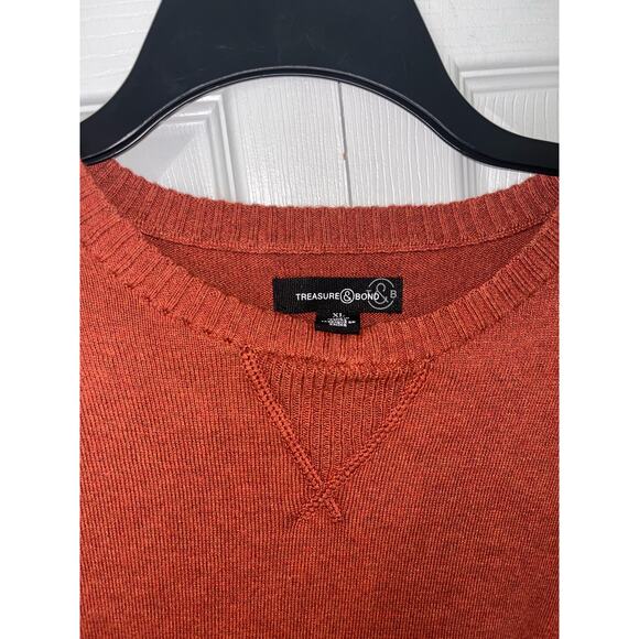 Treasure & Bond - Cotton & Cashmere Crew Sweater in Rust, Men’s “XL” NWT(B35) - Picture 8 of 11
